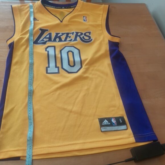 Adidas NBA LA Lakers Jersey Yellow Polyester Men's Size S RN#119208 - Picture 10 of 11